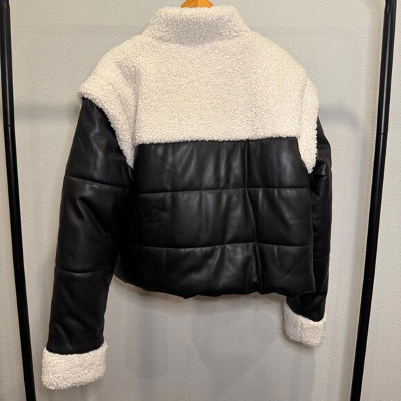 Lovers & Friends Greenpoint Twofer Puffer Jacket Black Size XL NWT - Picture 10 of 12